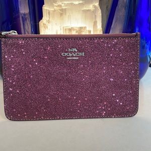 Coach shimmer wristlet